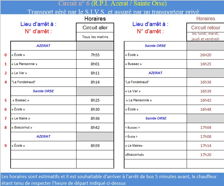 Horaires circuit 6 RPI 2026 2027 validé